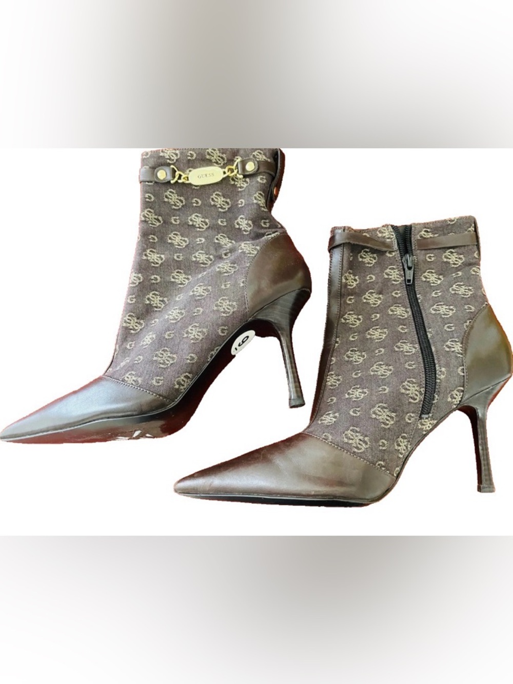 GUESS Logo GG Status Print BOOTS Booties Size 9M